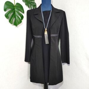 Vintage Breakin Loose Black Long Blazer Jacket